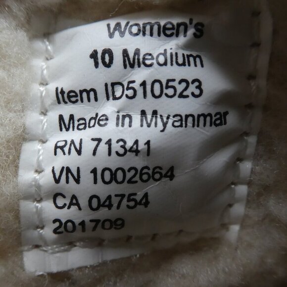 LL Bean Brown Suede Fleece Lined Mountain Slipper Boot Mocs WOmens 10 - Picture 13 of 13